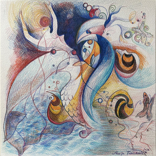 Rapture dream di Marija Tanaskovic Papadopoulos, Disegno in vendita su Singulart