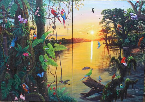 Punto de Encuentro par José Luis Toaquiza Chugchilan, Peinture en vente sur Singulart