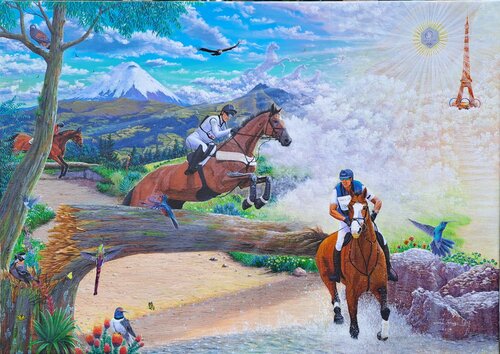 La meta es llegar by José Luis Toaquiza Chugchilan, Painting for Sale on Singulart