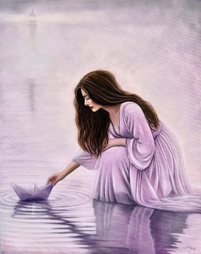 Letting Go di Lena Bay, Pittura in vendita su Singulart