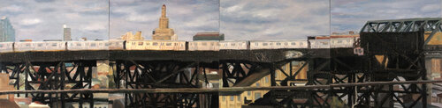 Over Gowanus-NYC by Patty Neal, Painting for Sale on Singulart