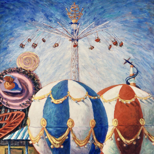 Time for Some Fun-Coney Island di Patty Neal, Pittura in vendita su Singulart