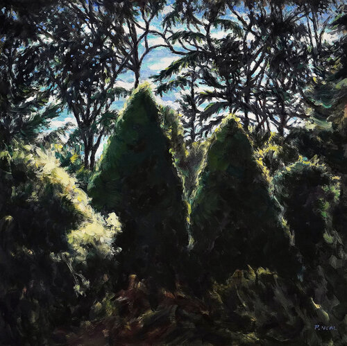Light Dance in the Woods de Patty Neal, Pintura a la venta en Singulart