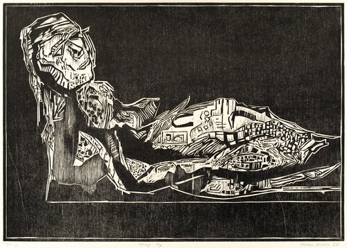 Figure I (woodcut) von Sebastian Skowroński, Druck kaufen auf Singulart