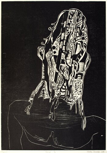 Figure II (woodcut) von Sebastian Skowroński, Druck kaufen auf Singulart