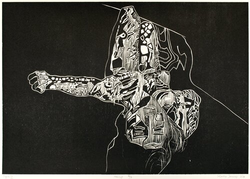 Figure IV (woodcut) von Sebastian Skowroński, Druck kaufen auf Singulart