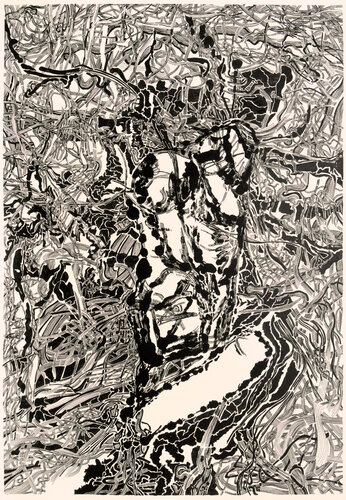 Cabin (ink and monotype, technical pen) di Sebastian Skowroński, Altri media in vendita su Singulart