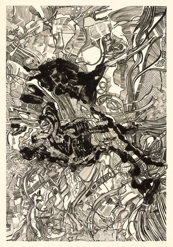 Inner and Outer VI (ink and monotype, technical pen) von Sebastian Skowroński, Andere Medien kaufen auf Singulart