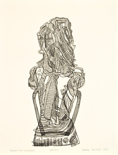 Human-Safety illusion (ink, dip pen) von Sebastian Skowroński, Zeichnungen kaufen auf Singulart