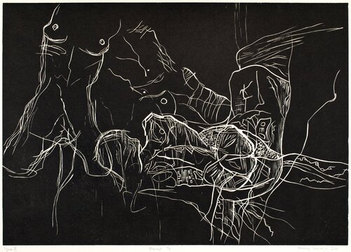 Figure VI (woodcut) von Sebastian Skowroński, Druck kaufen auf Singulart