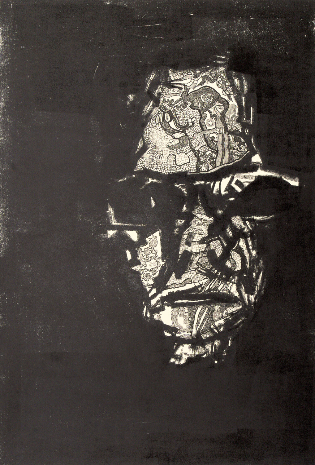 Self-portrait (ink and monotype, technical pen) Sebastian Skowroński Andere Medien zu verkaufen