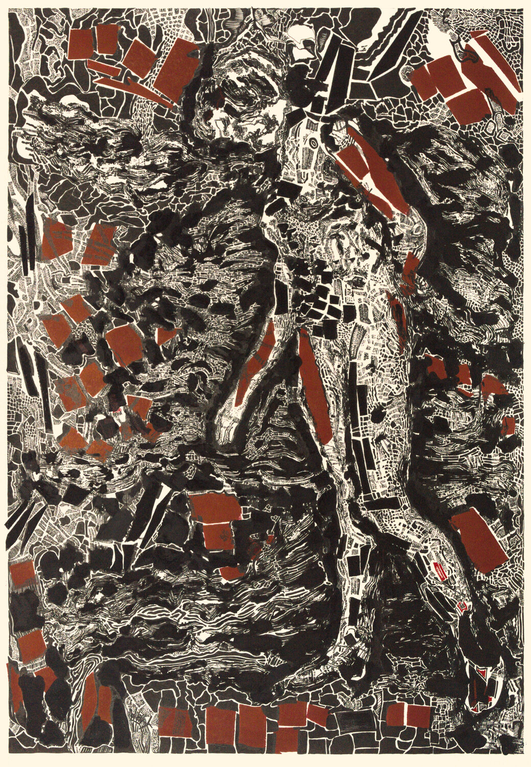 Revealing (ink and monotype, technical pen) Sebastian Skowroński Œuvre sur papier à vendre