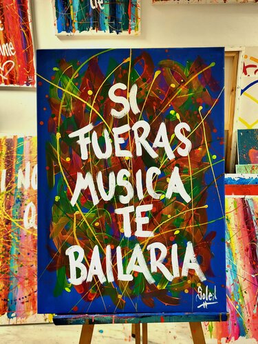 SI FUERAS MUSICA TE BAILARIA van Paco Soleil, Schilderij te koop op Singulart