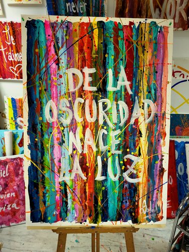 DE LA OSCURIDAD NACE LA LUZ van Paco Soleil, Schilderij te koop op Singulart