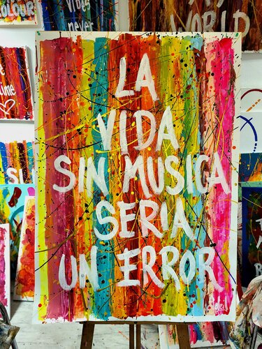 LA VID SIN MUSICA SERIA UN ERROR van Paco Soleil, Schilderij te koop op Singulart