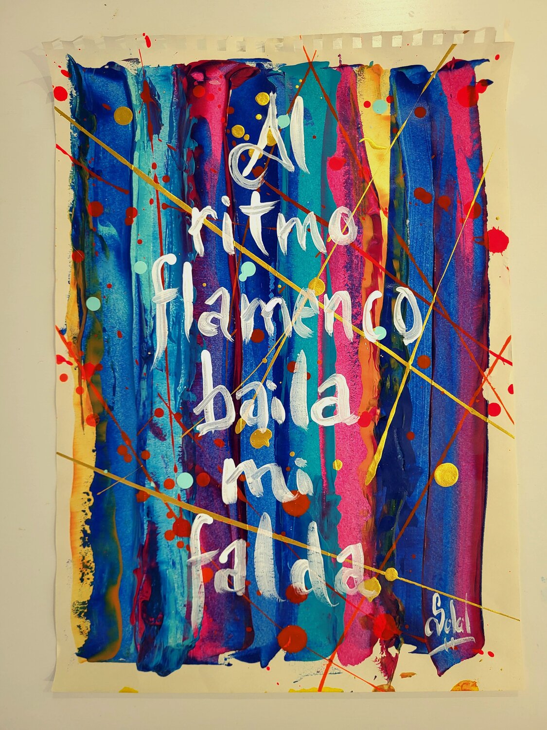 A RITMO FLAMENCO BAILA MI FALDA Paco Soleil Dipinto originale in vendita