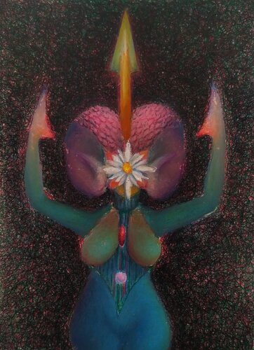 Gloomy Bloom by Dimitra Gkoutzou, Work on Paper for Sale on Singulart