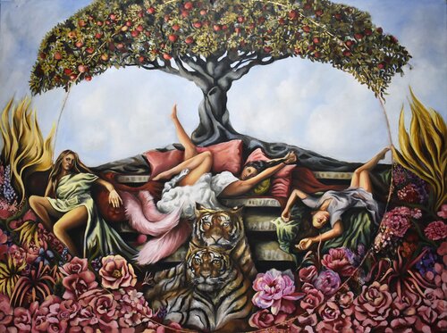 In Full Bloom van Lady Natalia Perez Lozano, Schilderij te koop op Singulart