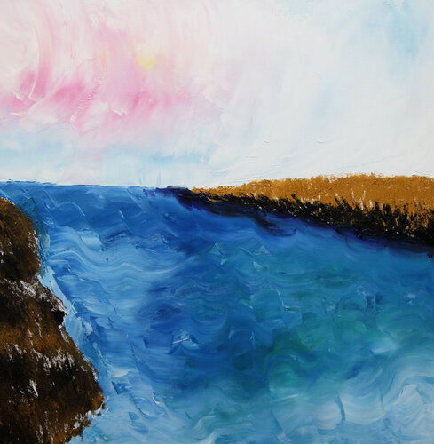 A Bridge Over San Sebastián van Alia Kyle Perry, Schilderij te koop op Singulart