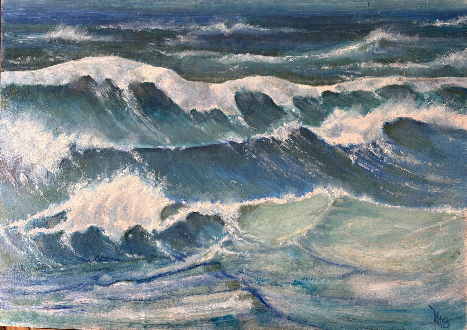 Atlantic Force Michèle Buchet Original painting for sale