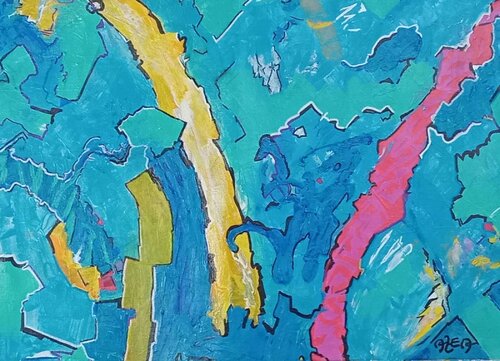 planos sobre el azul celeste von Alberto Leonardo El Assir, Malerei kaufen auf Singulart