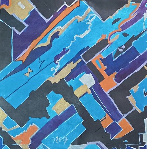 ambiente azul von Alberto Leonardo El Assir, Malerei kaufen auf Singulart