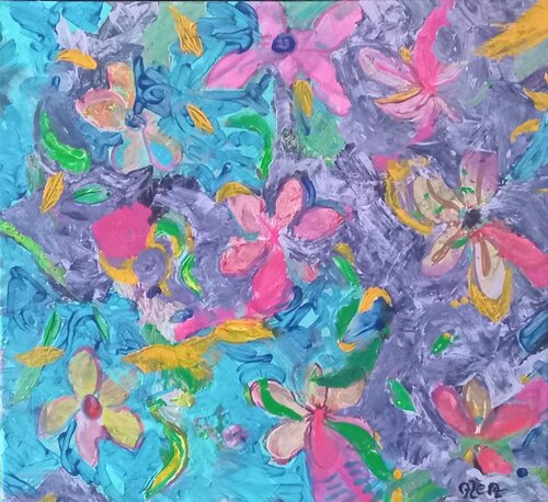 flores sumergidas von Alberto Leonardo El Assir, Malerei kaufen auf Singulart