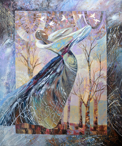 Letting out birds by Elena Berezina, Painting for Sale on Singulart