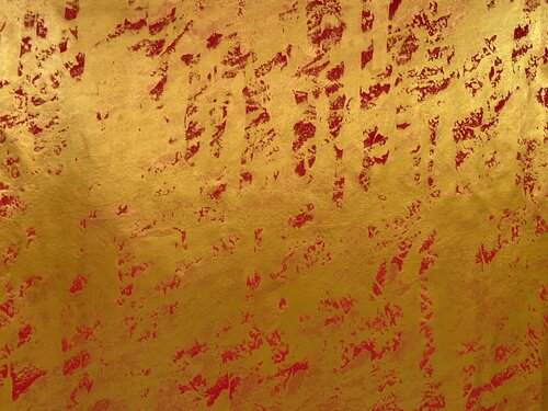 Gold in Red 7 di Reinhard Sommer, Pittura in vendita su Singulart