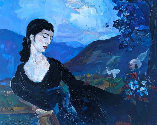 FANTASTICHERIA DI MEZZANOTTE NEL PAESAGGIO BLU Dante Evangelisti