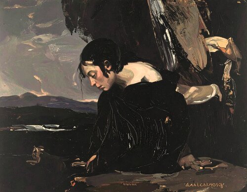 L'ECO DEL SILENZIO (Omaggio a Caravaggio) di Dante Evangelisti, Digitale in vendita su Singulart