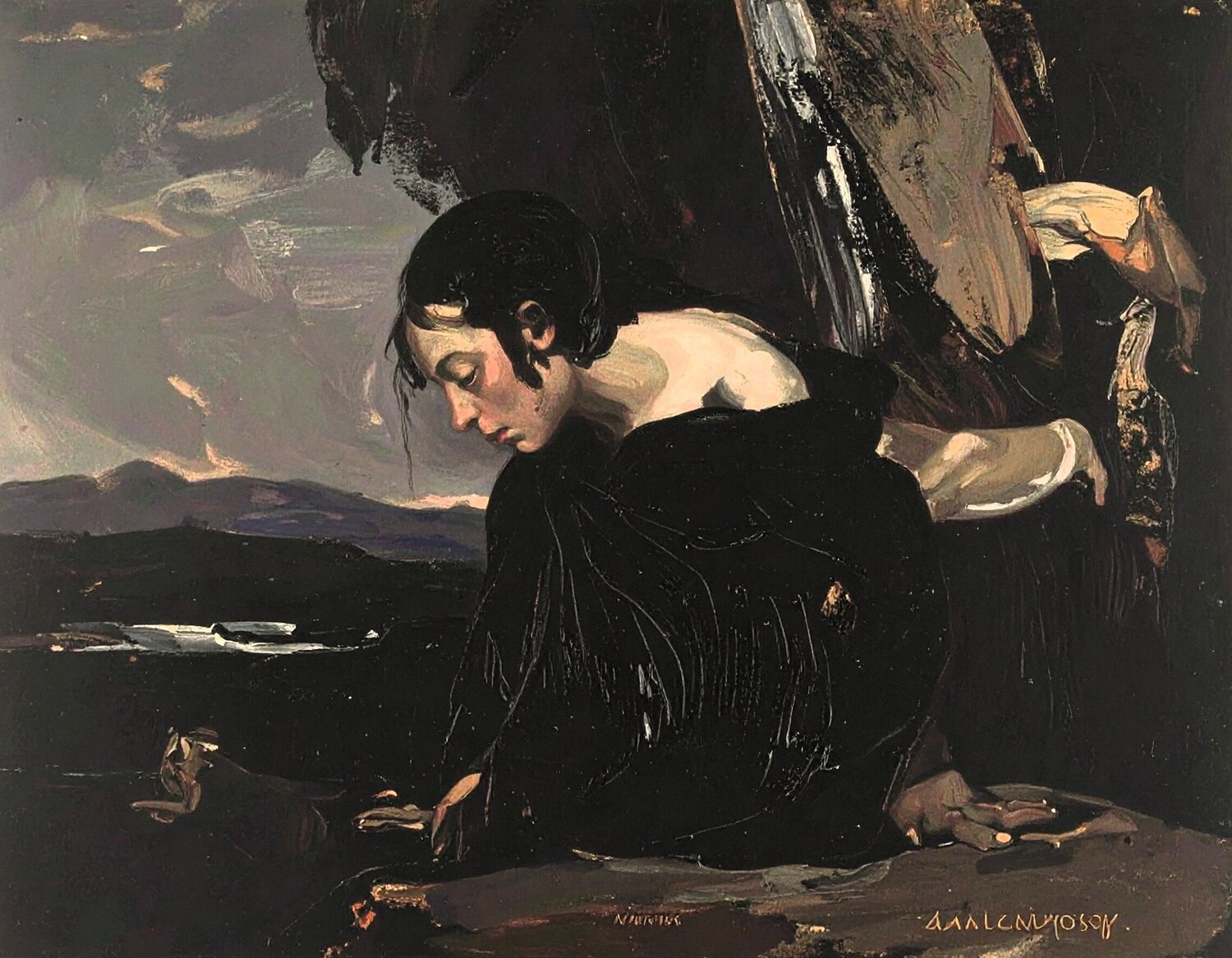L'ECO DEL SILENZIO (Omaggio a Caravaggio) Dante Evangelisti Digital zu verkaufen