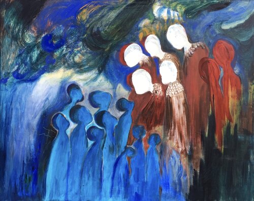 Wise Men by Rashmi Rekha Gupta, Painting for Sale on Singulart