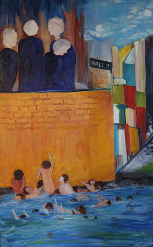 Greed and Despair by Rashmi Rekha Gupta, Painting for Sale on Singulart