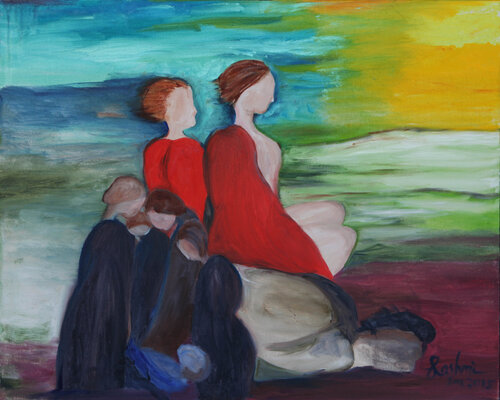 Buds of Hope by Rashmi Rekha Gupta, Painting for Sale on Singulart