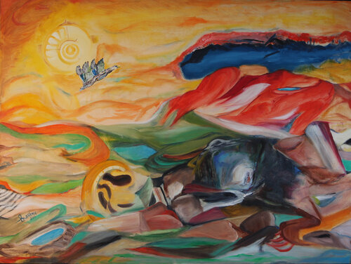 The Explorer by Rashmi Rekha Gupta, Painting for Sale on Singulart