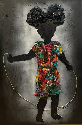 Jumping Rope par Reggie Gillumo, Peinture en vente sur Singulart