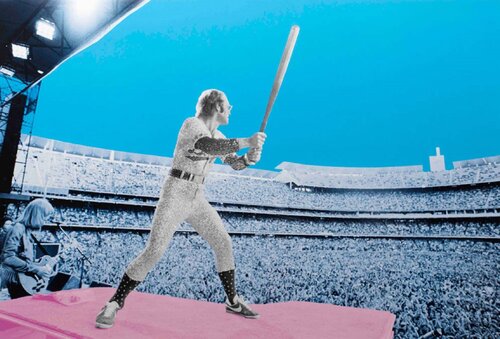 Elton John: Home Run Dodger Stadium 1975 by David Studwell, Print for Sale on Singulart