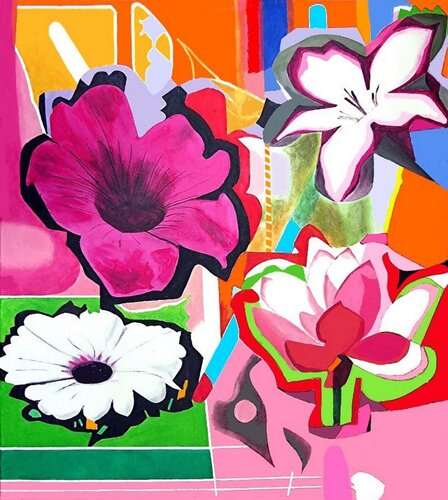 Quatre Fleurs di Barron Holland, Pittura in vendita su Singulart