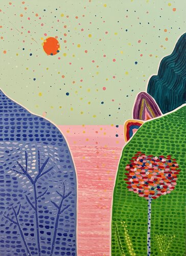Imagined Paradise with Flamboyant von María Cortés, Malerei kaufen auf Singulart