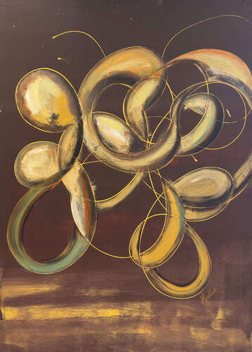 Goldene Spuren by Patrick Hochleitner, Painting for Sale on Singulart