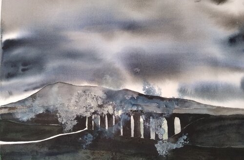 Ribblehead Viaduct by Judith Beeby, Painting for Sale on Singulart