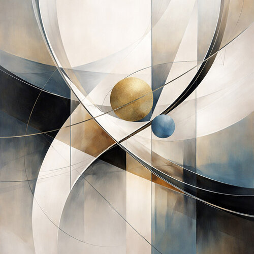 Symétrie Originelle — Peinture abstraite géométrique contemporaine 50×50 cm van Marija Ruisi, Schilderij te koop op Singulart