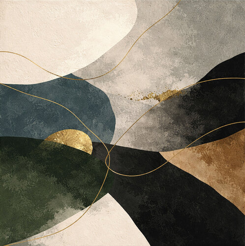 Œuvre abstraite contemporaine — Horizon d’Or van Marija Ruisi, Schilderij te koop op Singulart