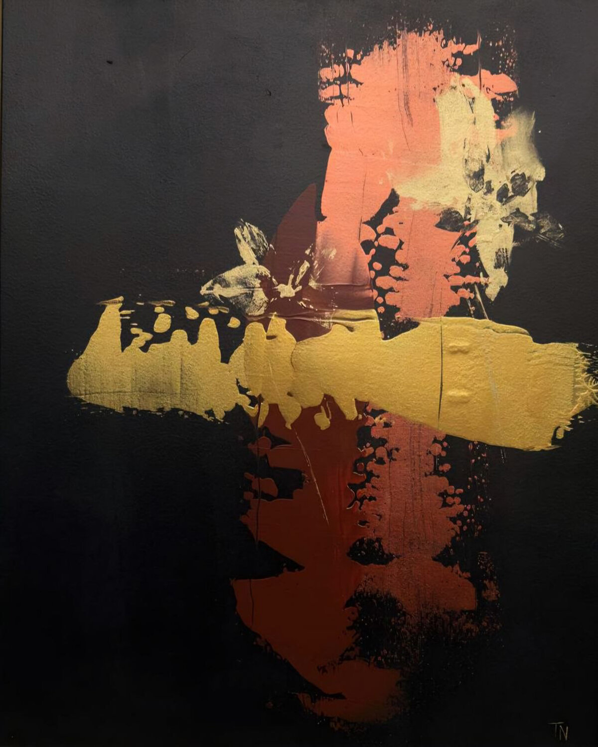 GOLDEN IMPACT Marija Ruisi Pintura original en venta