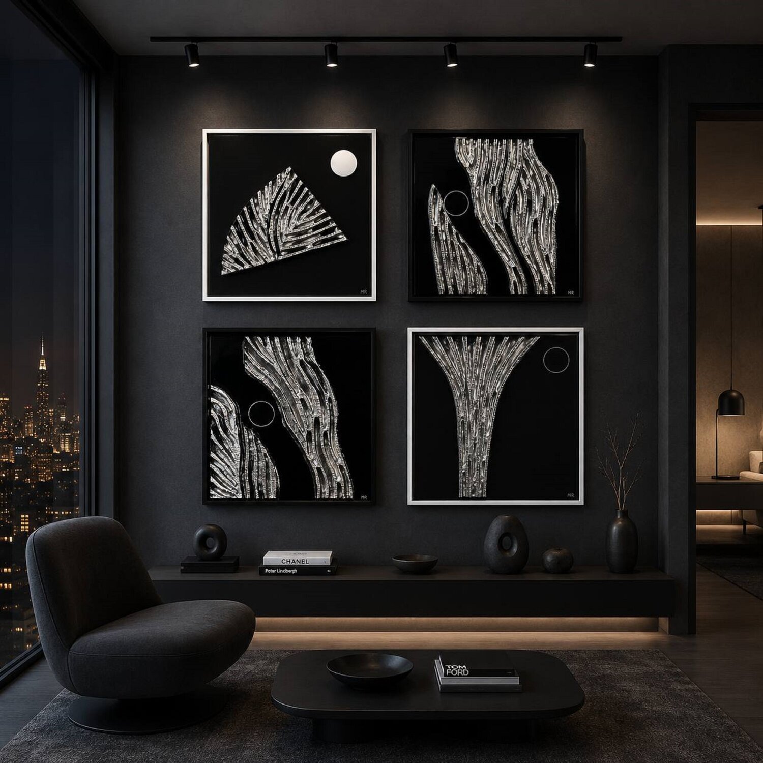 Lunar Roots— Series of 4 Marija Ruisi Originalgemälde zu verkaufen