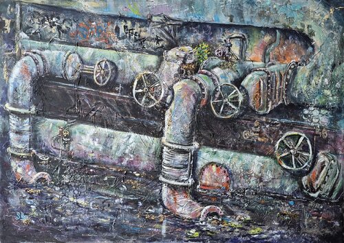 L'Orpheline du Métal van Brigitte Esther Nellissen, Schilderij te koop op Singulart