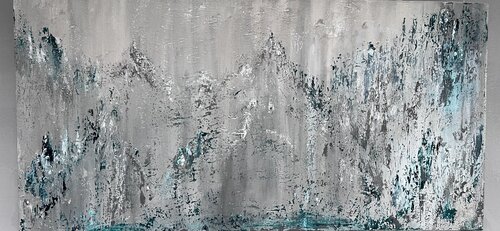 Berge im Nebel di Silke Hemelt, Pittura in vendita su Singulart
