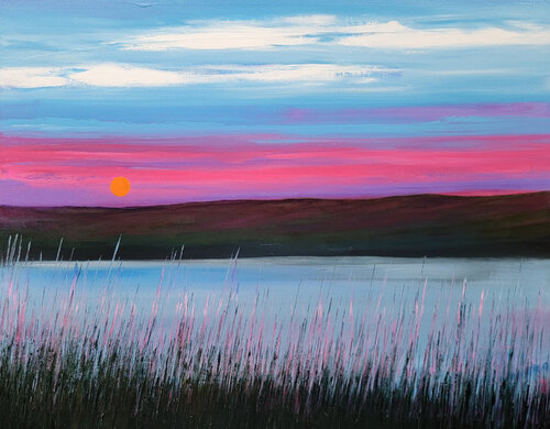 The Lake in October van Faith Patterson, Schilderij te koop op Singulart