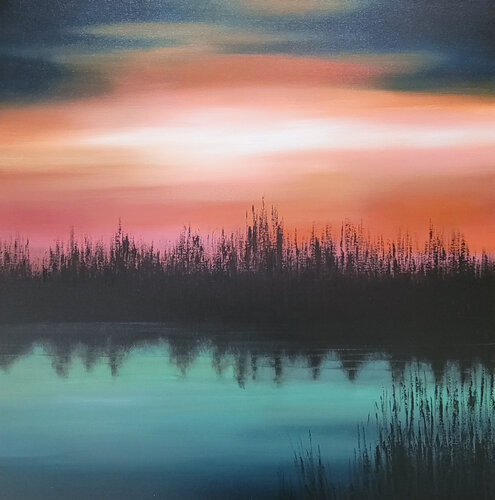 Silence at Waters Edge van Faith Patterson, Schilderij te koop op Singulart